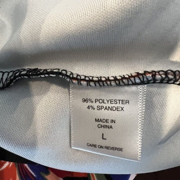 Floral Parrot Print Dress Keyhole Neckline‎ Puff Sleeve Party Cocktail Size XL - Picture 9 of 10